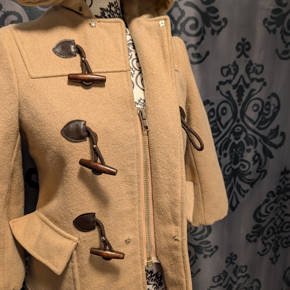 Vintage 1970's Children's Duffle Coat With Wood Toggles- Canadian Made 🍁 - Picture 4 of 7